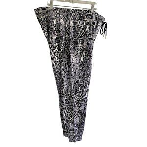 Skinnygirl Women's Plus Size Snake Print Joggers Pants With Pockets 2X NEW